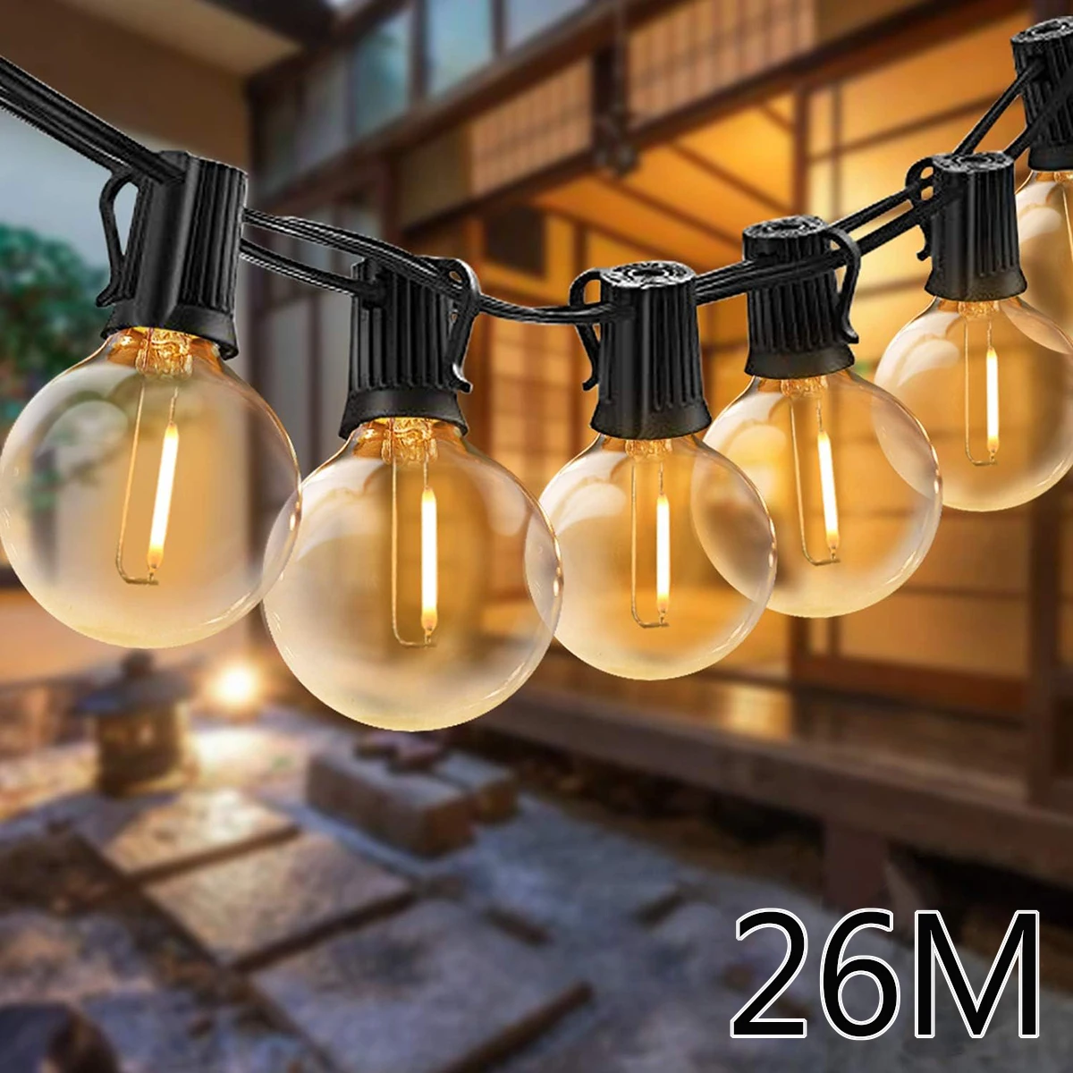 

LED гирлянды KIKIELF G40 теплый белый 220В 9/14/26 м