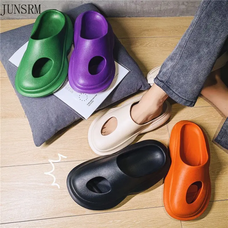 

Мужские летние шлепанцы унисекс, пляжная обувь для дома и улицы, сланцы из сетчатой ткани, босоножки из пенопласта для мужчин и женщин, 2021