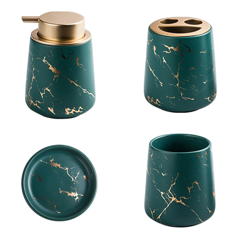 

1 Set Washing Tool Kit Toothpaste Toothbrush Box Washing Box (Dark Green)