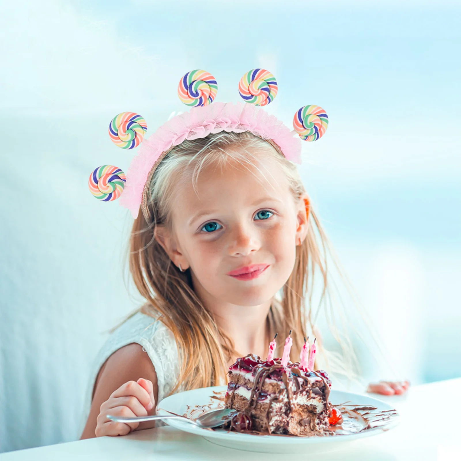 

Plastic Headband Lollipop Hair Hoops Lovely Cartoon Creative Headdress Party Miss