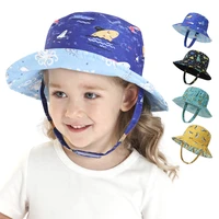 2022 spring summer childrens hat double sided sun hat outdoor cartoon printed baby cap sun protection gorras 0 5 years old