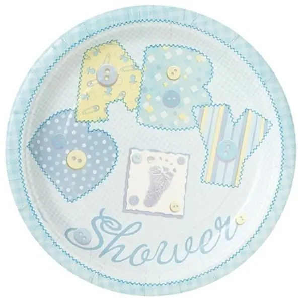 Синий Baby Shower вечерние блюдо 10 шт.|Сверкающие товары для вечеринки| |