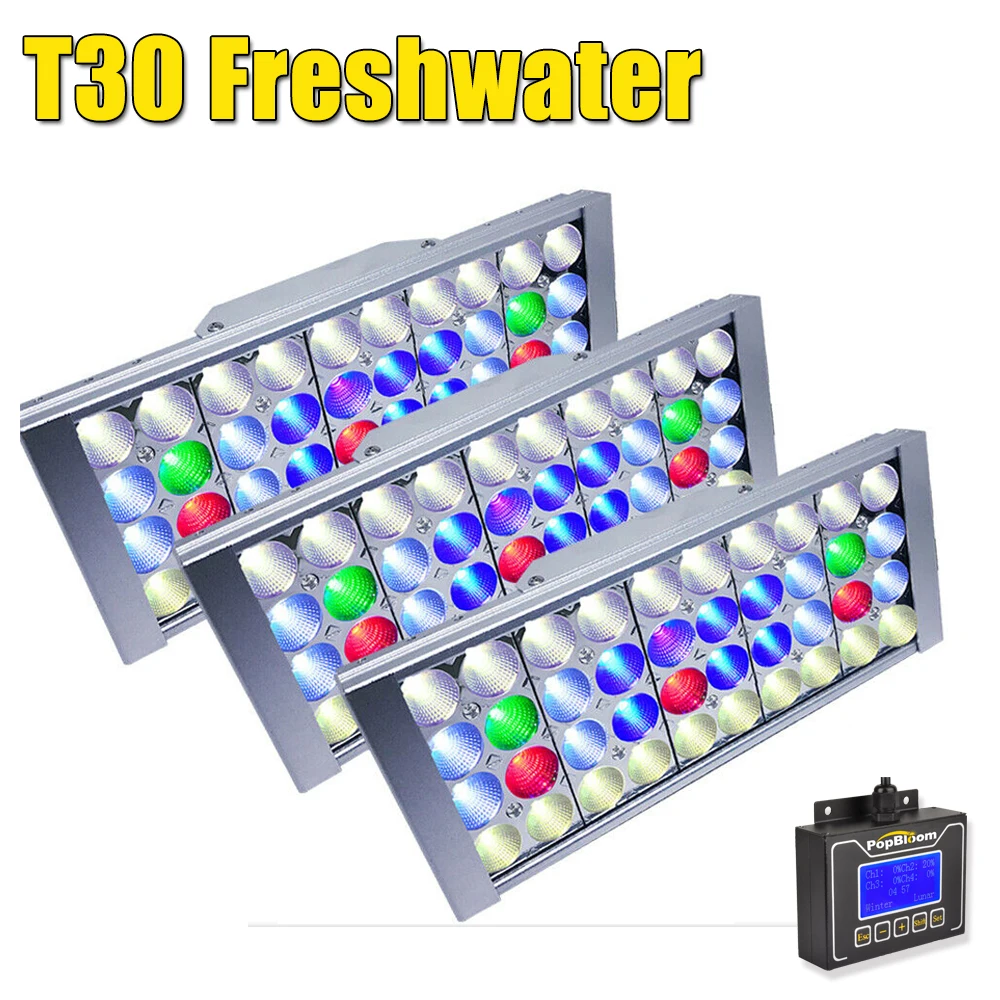 

3PCS PopBloom Aquarium Light Led Aquarium Plant Lamps Fresh Water Lighting Led for Aquarium 150cm/60"/5FT Plants Freshwater Tank