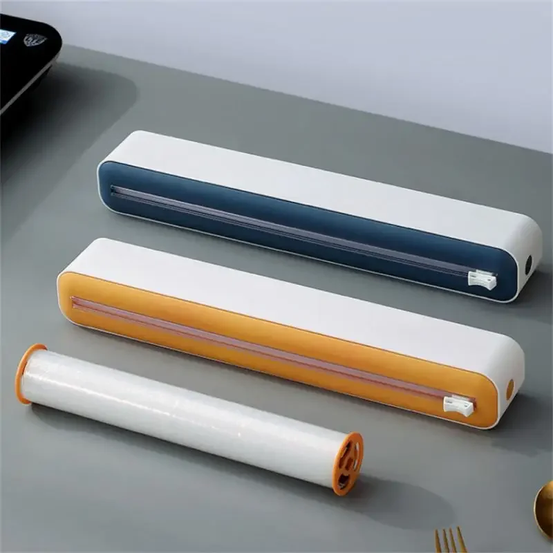 Plastic Wrap Cutter Food Film Dispenser Adjustable Storage Cutting Box Creative Kitchen Tools Aluminum Foil Stretch