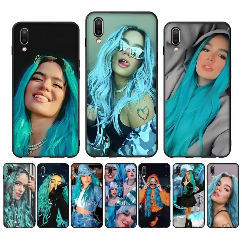 

Karol G singer Phone Case Case For Oppo Reno Realme C3 6Pro Cover For vivo Y91C Y17 Y19 Funda Capa