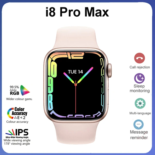 New in Original I8 Pro Max Smart Watch 2023 Men Women SmartWatch More 20 Dials Phone Call Heart Rate Sleep Waterproof SmartWatch 1