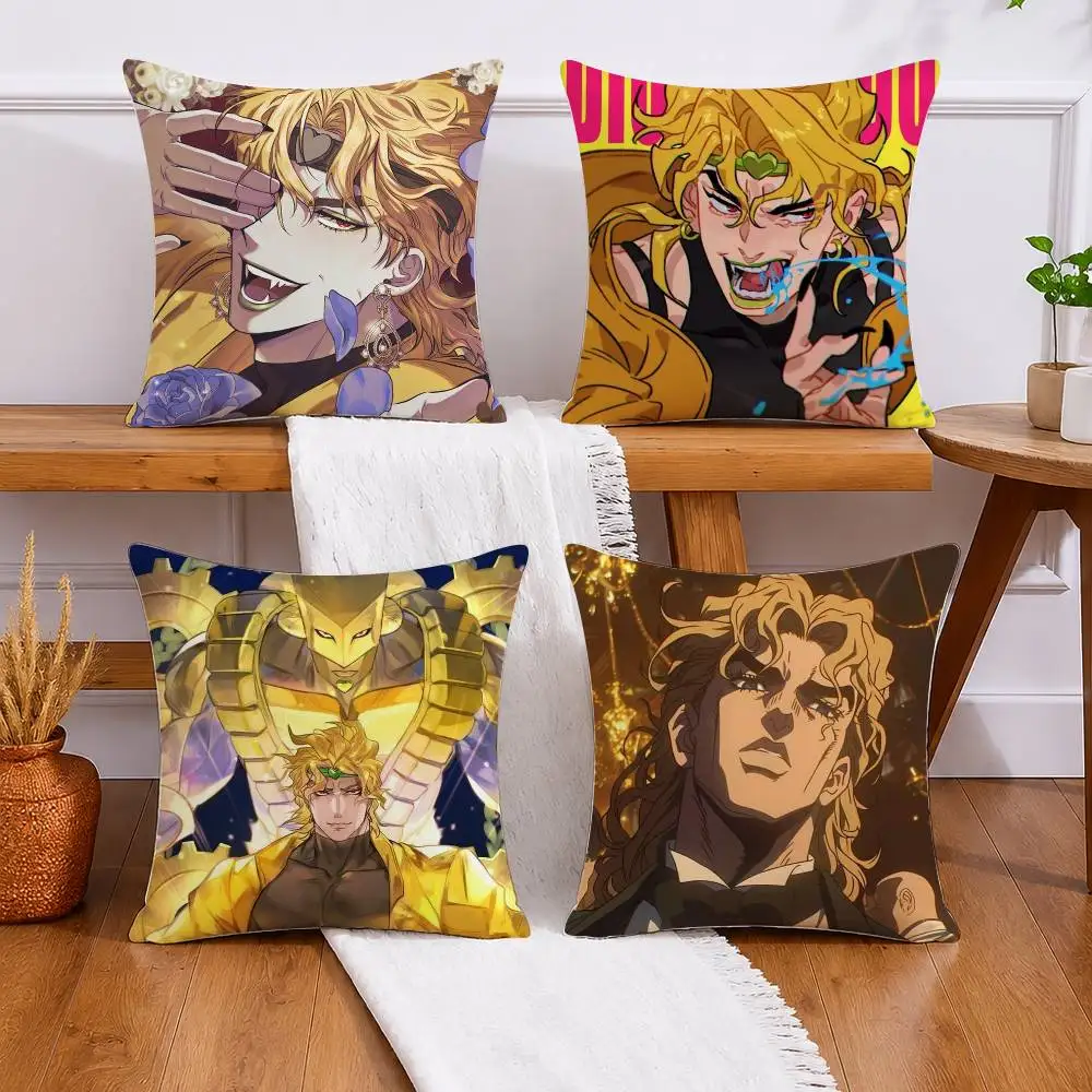 Фото Наволочка для подушки JoJo's Bizarre Adventure Dio Brando, чехол для декоративной подушки, наволочка для автомобиля или дивана №1
