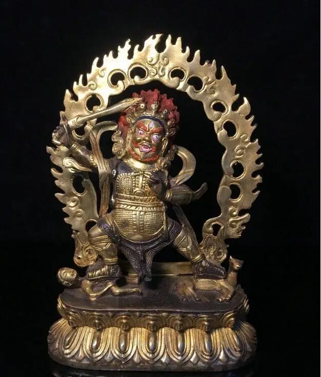 

8.2 " Old Tibet Buddhism Bronze Gilt Vajrayogini Vajravarahi Buddha Lotus Statue