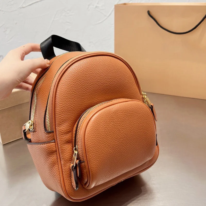 

Packback for Women 2023 Genuine LeatherCasual Zipper Small Capacity Portable Ladies Backpack Mochila Bags For Woman
