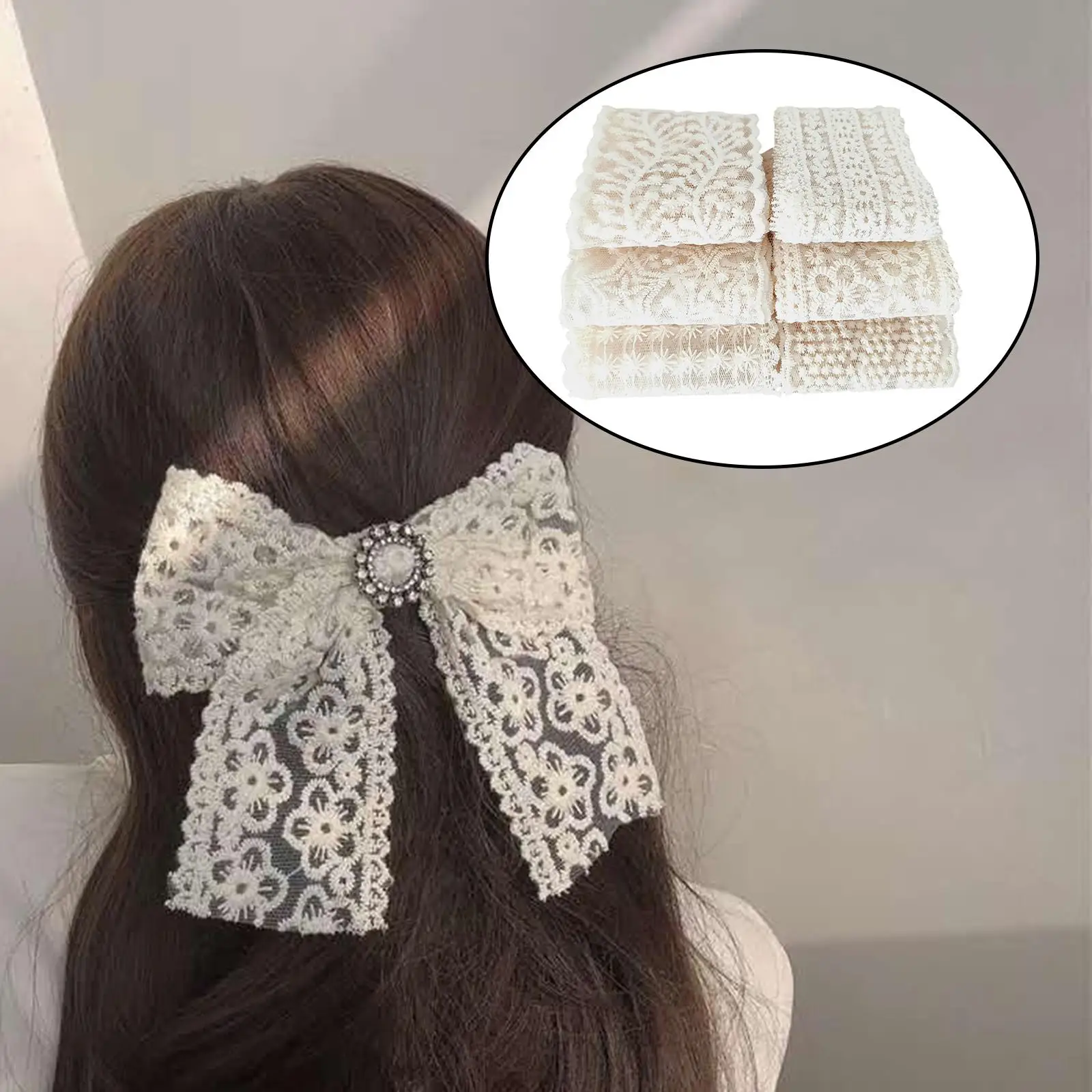 

6 шт. кружевная лента с отделкой краев, Подарочная обрезная ткань для украшения дома