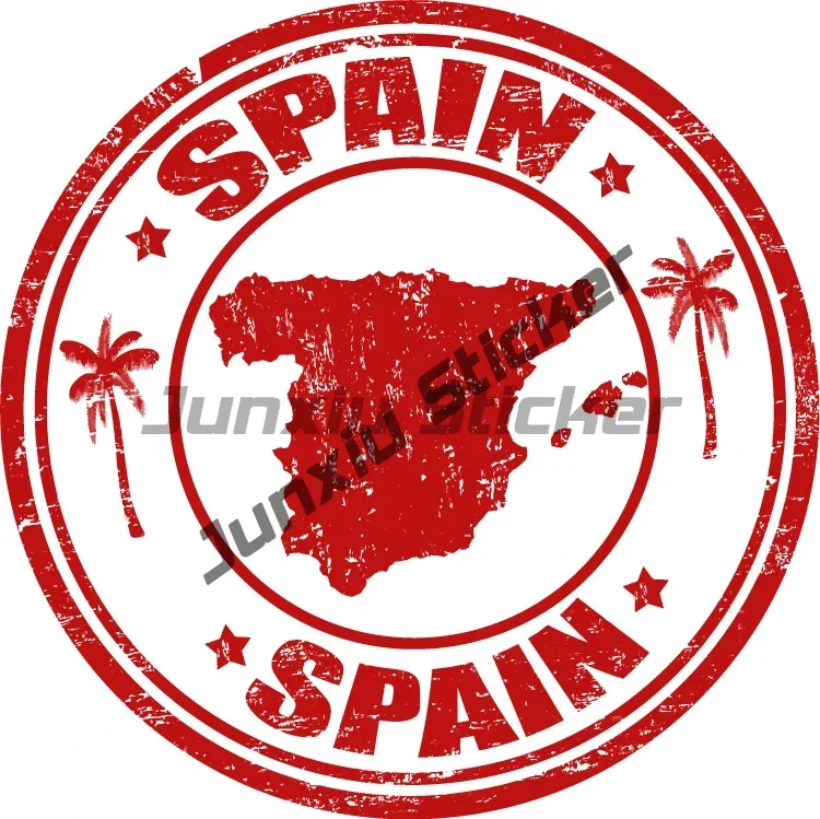 Испания наклейки Espana Seville Ibiza Madrid Barcelona City Shield дорожный штамп водонепроницаемые