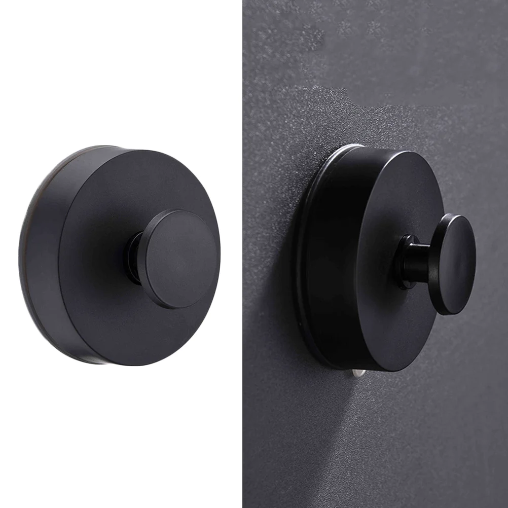 

Black Plastic Sucker Wall Hook Plastic Hooks Seamless Stick Hook Multifunctional Wall Hanger for Home Bathroom Kitchen