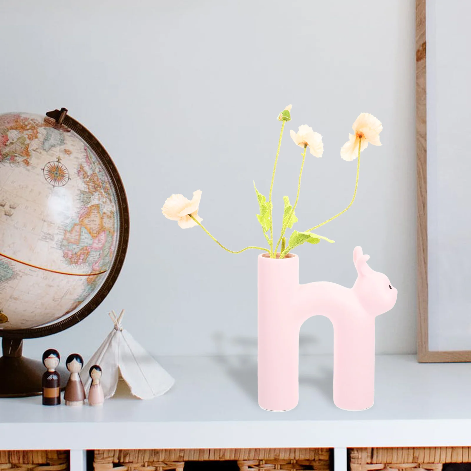 

Bedroom Minimalist Adornment Creative Rabbit Flowerpot Ceramic Vase Craft