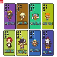 anime one piece variety for samsung galaxy s22 s21 s20 ultra plus pro s10 s9 s8 s7 4g 5g soft black phone case funda coque capa