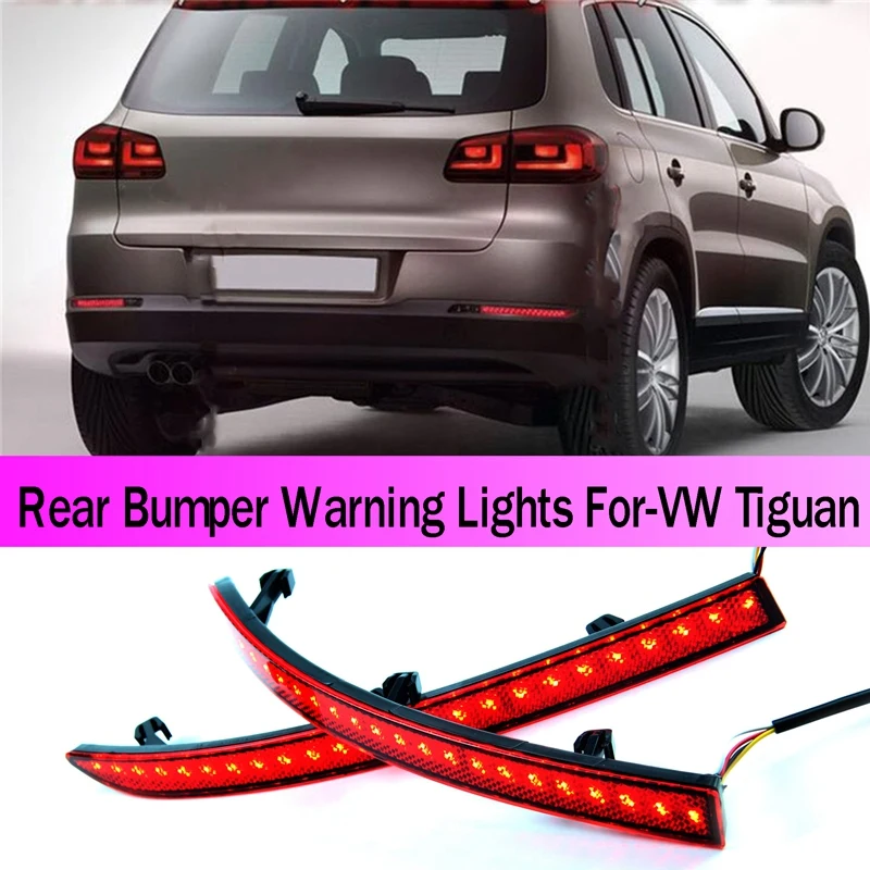 

1Pair Rear Bumper Warning Lights LED Rear Fog Lights Brake Light Reflector for Tiguan
