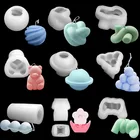 Новая трехмерная крученая веревка с медведем, форма для ароматизированных свечей, сделай сам, мыло ручной работы, эпоксидная силиконовая форма, оптовая продажа, изготовление свечей