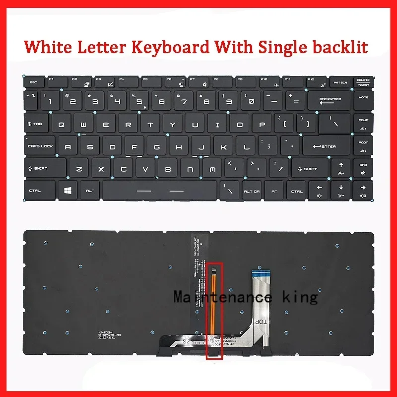 Новая клавиатура для ноутбука MSI GS65 GF63 MS-16R1 PS63 P65 GF65 8RC/D 8RF/E MS-16 W1 MS-16W2 MS-16Q1 MS-16Q2 MS-16Q3