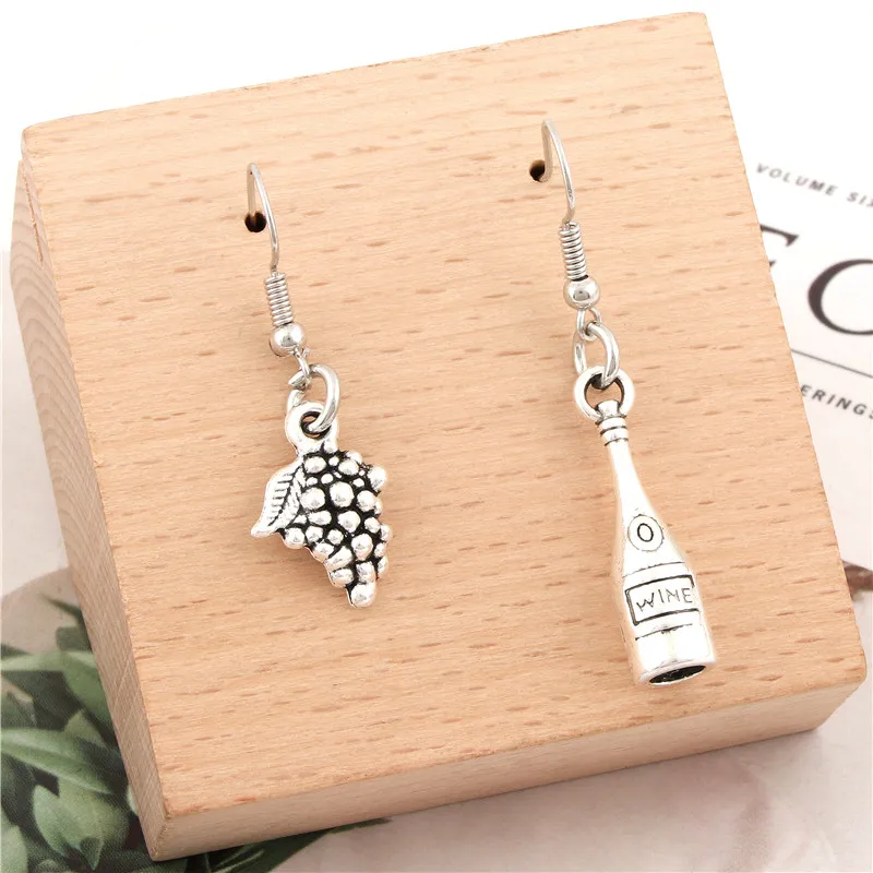 

New Products Hot Selling Fashion Trend Jewelry Creative Design Grape Wine Pendant Earring Jewelry