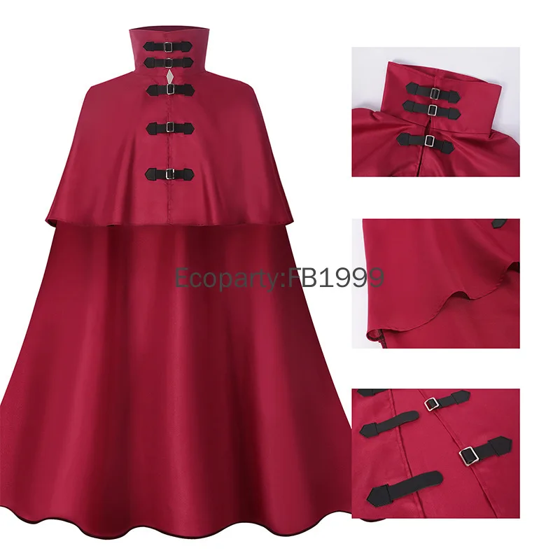 Длинная мантия в средневековом готическом стиле для женщин и мужчин Волшебник