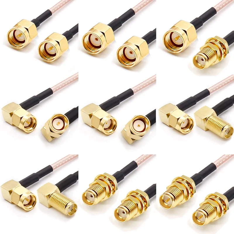 

SMA Male to SMA Female Bulkhead RG316 Cable 50 Ohm RF Coaxia Pigtail WIFI Router Antenna Extension Cord Jumper RF Coax Cable