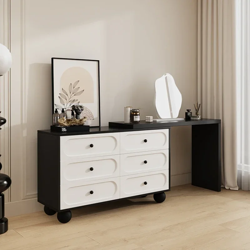 Туалетный столик с ручкой дизайн черный глянцевый туалетный шкаф для хранения