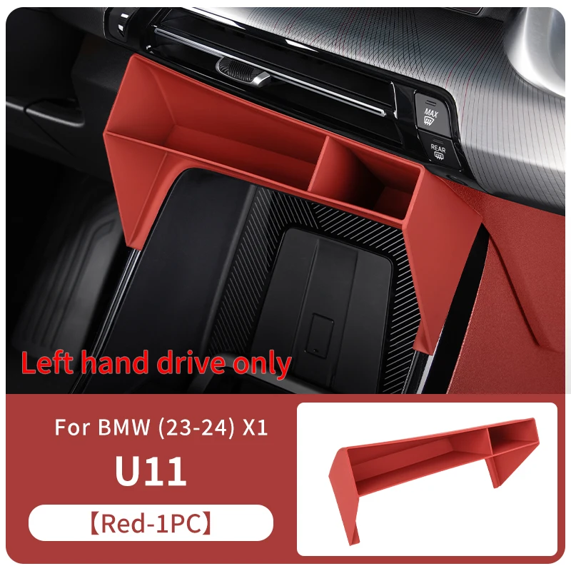 

Контейнер для хранения центральной консоли для BMW X1 U11 2023 2024 LHD, центральный органайзер для автомобиля, лоток для очков, держатель для телефона, органайзер, аксессуары
