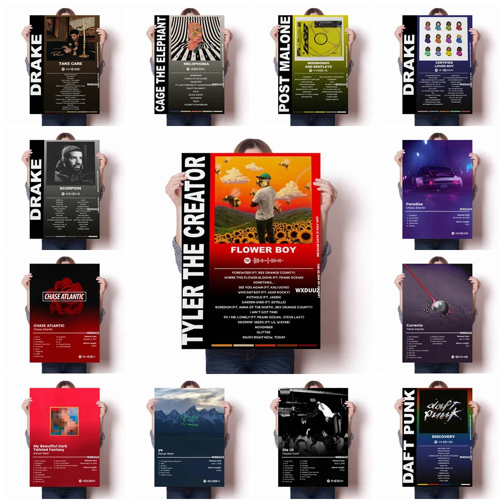 

Музыкальный альбом звезда горячий Альбом Плакат хип-хоп Бар Кафе плакаты настенное искусство для детской спальни живопись Ретро Декор HD Картина на холсте