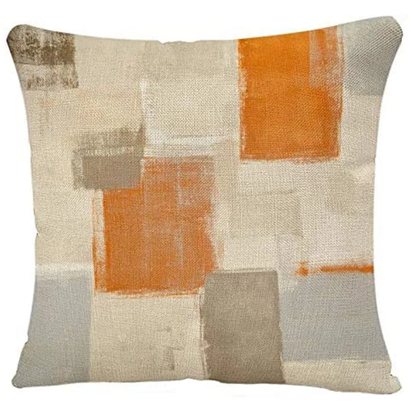 

Наволочки для подушек, Современная оранжевая декоративная наволочка с абстрактными изображениями