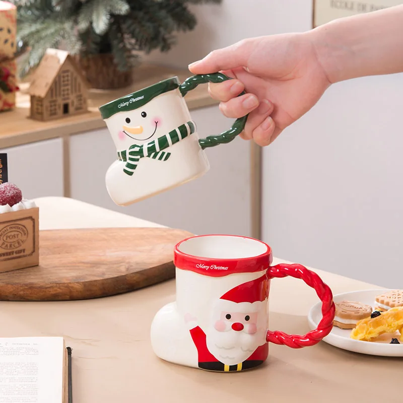 

Креативная Рождественская кружка, милая Рождественская чашка для чулок, Стайлинг, милая кофейная чашка с Санта Клаусом, рождественские подарки, керамическая чашка для воды