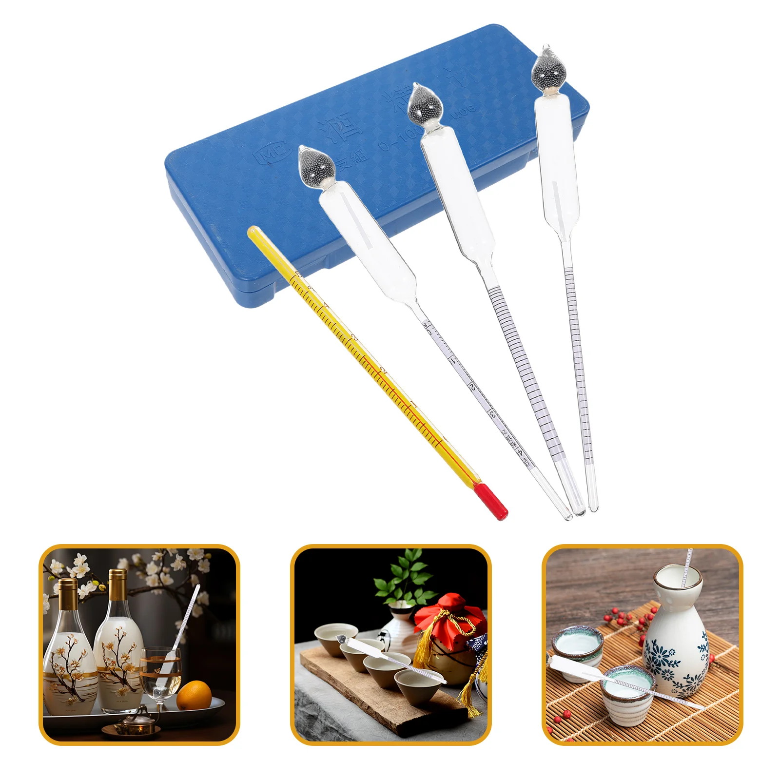 

Kit Alcohol Meter Hydrometer Distilling Supplies Tester Making Measuring Tools