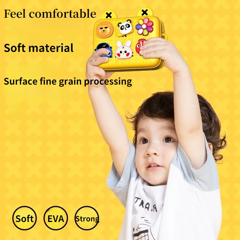 

Camera Decal Wallet Girls Crossbody Purse for Kids EVA Crossbody Bag Cartoon Theme Purse Adjustable Straps for Birthday Gifts