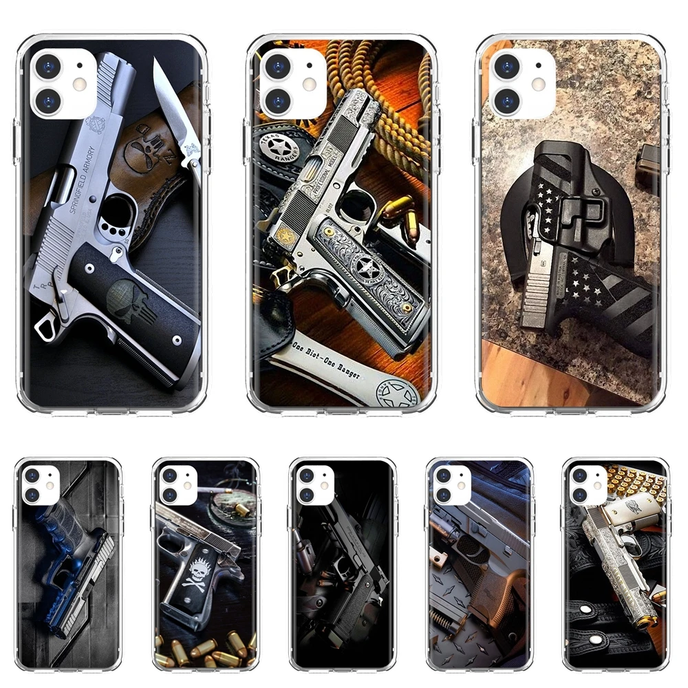 Для iPhone 10 11 12 13 Mini Pro 4S SE 5C 6 6S 7 8 X XR XS Plus Max 2020 армейская снайперская винтовка