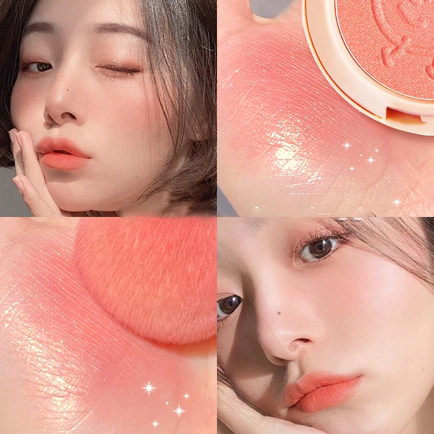 Румяна для девочек персиковый крем макияж румяна палитра контурные щек