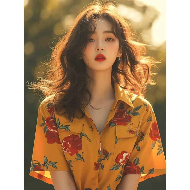 Элегантные и молодежные женские блузки топ-дизайн ниша ретро-мода рубашка с