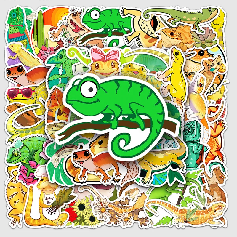 

Stickers For Luggage Laptop Phone Sticker Skateboard Scrapbook Guitar Car Decals Stickers Lizard Animal Stickers Christmas Gift