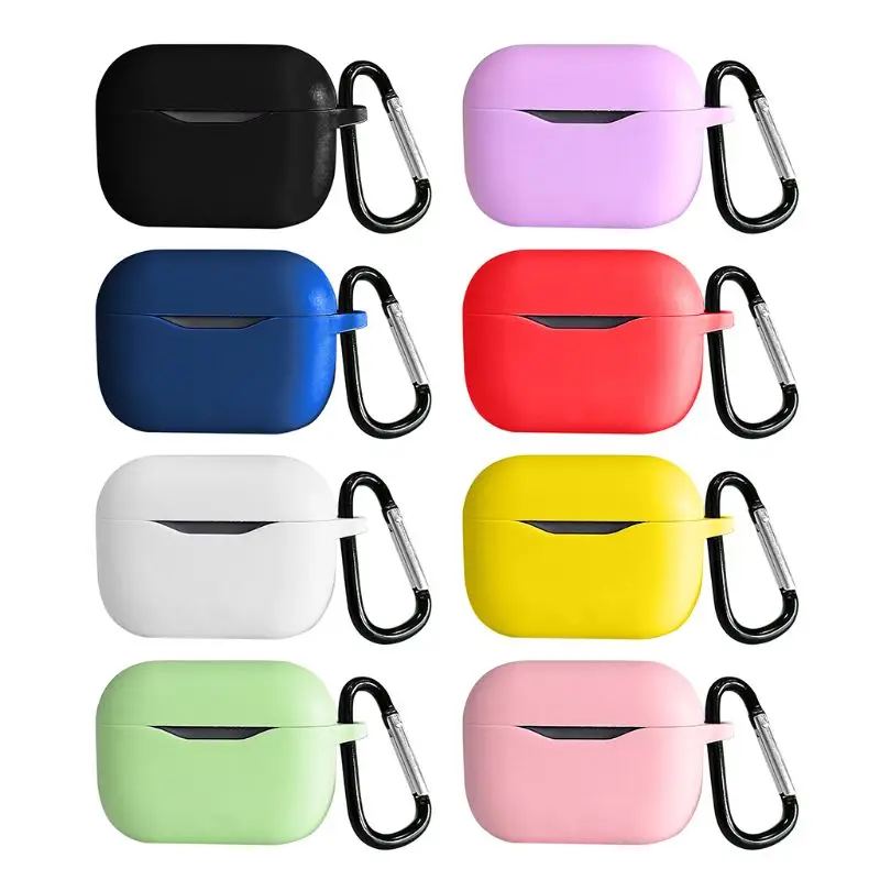 

1 PC New Earphone Case For -Lenovo LP1 TWS Wireless Earphone Silicone Protective Case Cover With Anti-Lost Hook Portable Case
