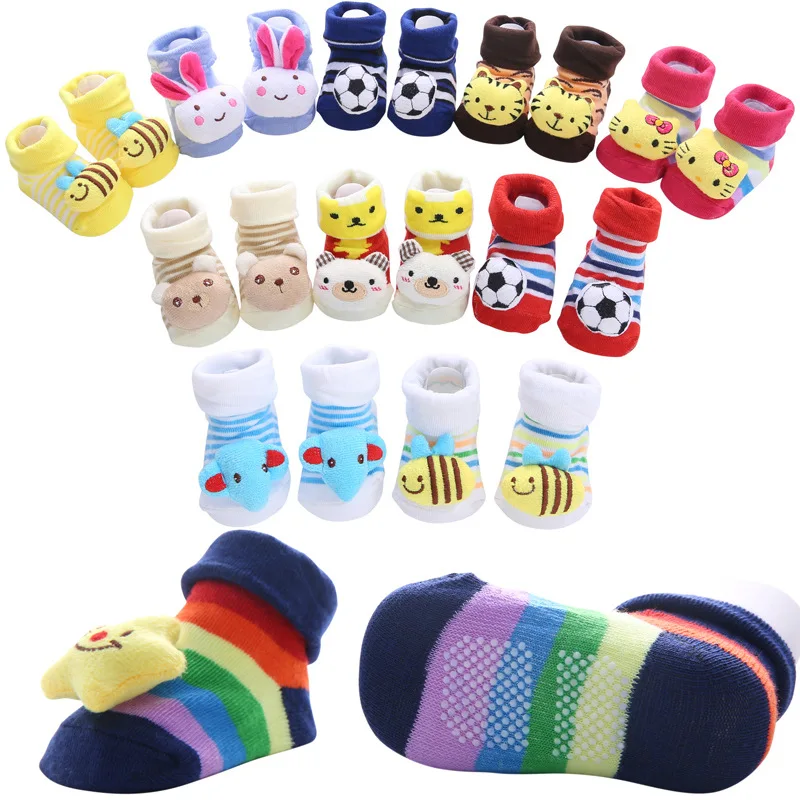 Newborn Baby Socks Rubber Anti Slip Floor Kids Toddlers Fashion Animal Newborn Cute Sock Shoes Winter Socks for Baby Girl