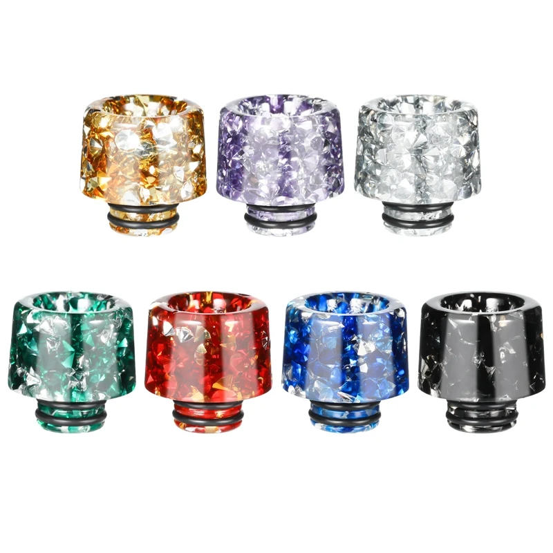 

1piece Resin Diamonds 510 Drip Tip Replacement Standard Connector Cover Fitting For Ice Maker Coffee Machine Tfv8 Tfv12 Tank