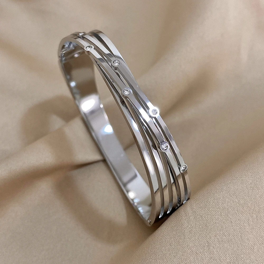 Женский браслет из нержавеющей стали 316L золотистого цвета