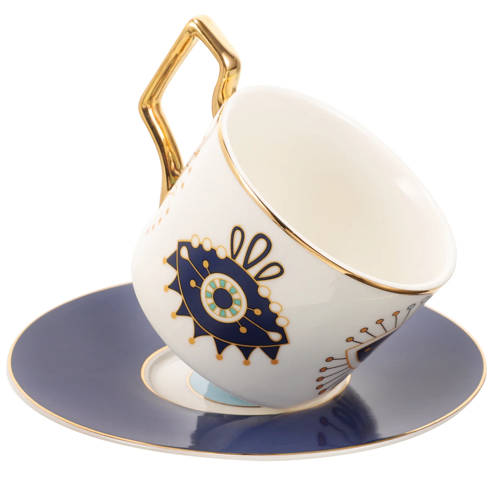 

1 комплект керамических кофейных кружек «сглаза», кофейная чашка с ручкой, керамическая чайная чашка с блюдцем