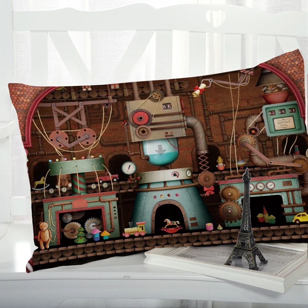 

1pc Cartoon Children's Pillow cover Pillow case Bedding Pillowcase Pillowcovers decorative for kids baby car brown