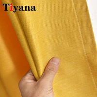 high shade blackout curtains for living room yellow thick double sided linen bedroom curtain drapes kitchen fabric cortinas 455y