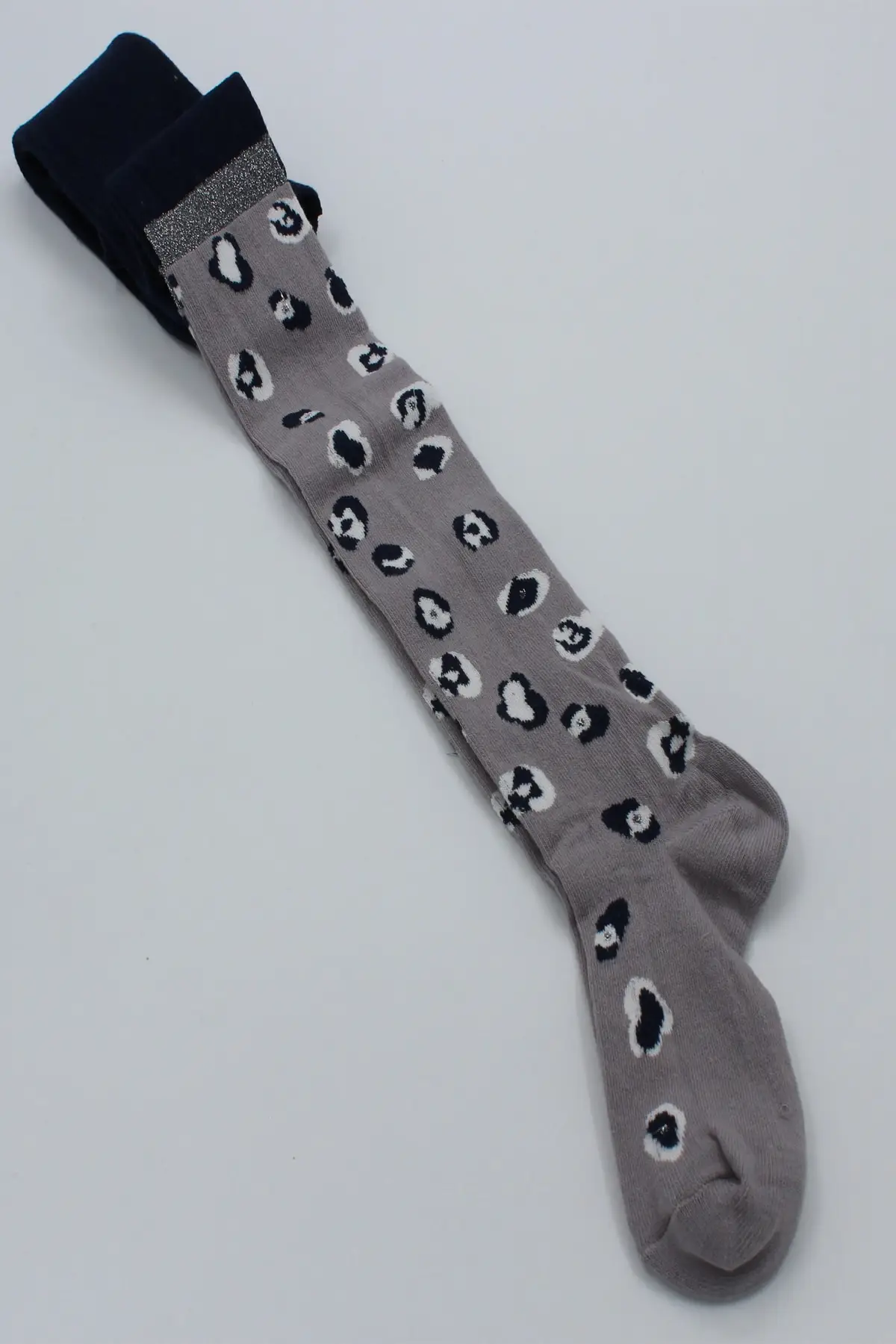 

Темно-синие серые детские колготки с узором Lepoar, носки, колготки из хлопка и спандекса для бега, прочные одиночные Прямые Средние