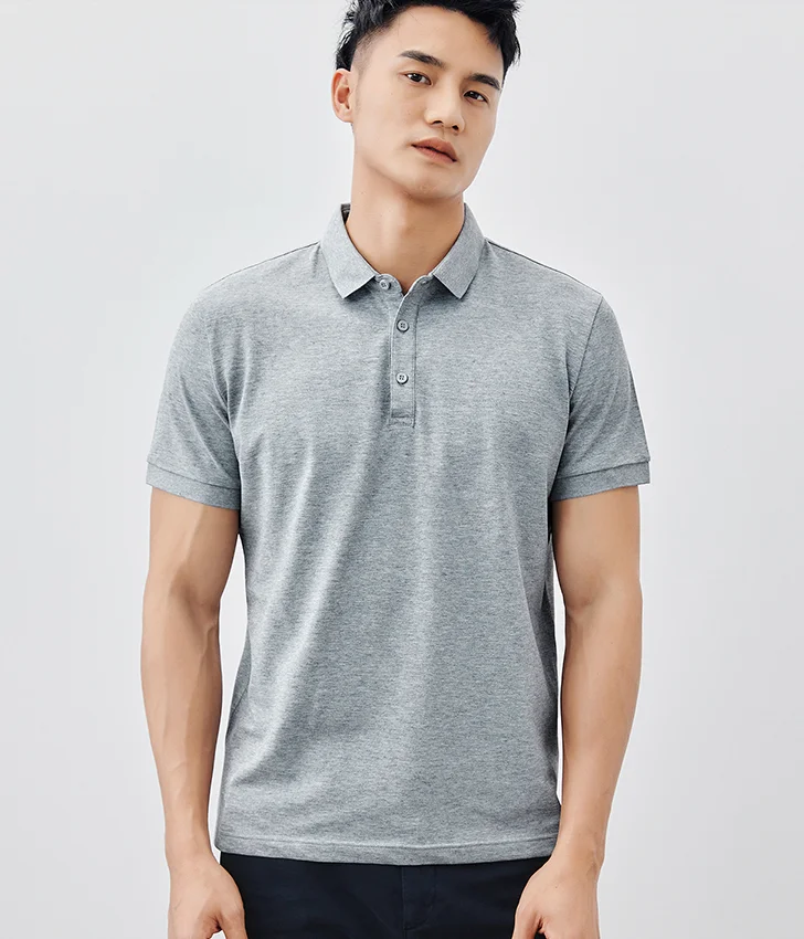 

J7921 Men's casual short sleeved polo shirt men's summer new solid color half sleeved Lapel T-shirt