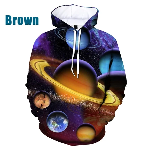 Fashion Space 3D Printed Hoodies Casual Sweatshirt Pullovers Hip Hop Hoodies Galaxy Hoodie