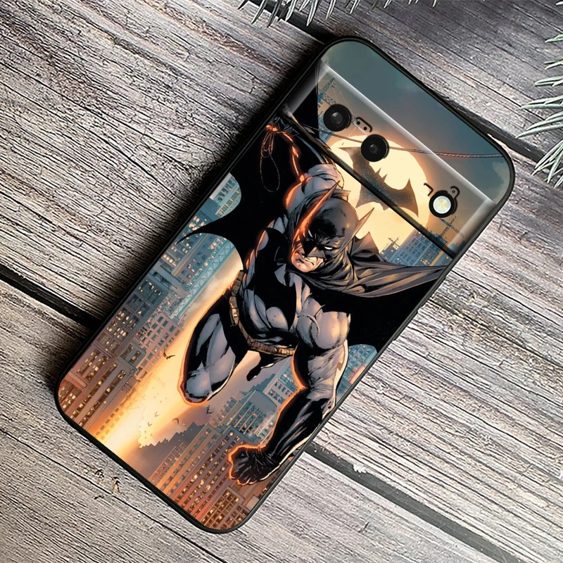 Hero B-Batman Hot For Google Pixel 9 8 7A 7 6A 6 5A 5 4 4A XL 5G черный силиконовый ударопрочный чехол для