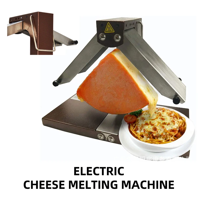 

110V Semi-Circle Triangle Cheese Rotary Electric Heating Melting Machine Commercial Restaurant DIY Cheese Heating