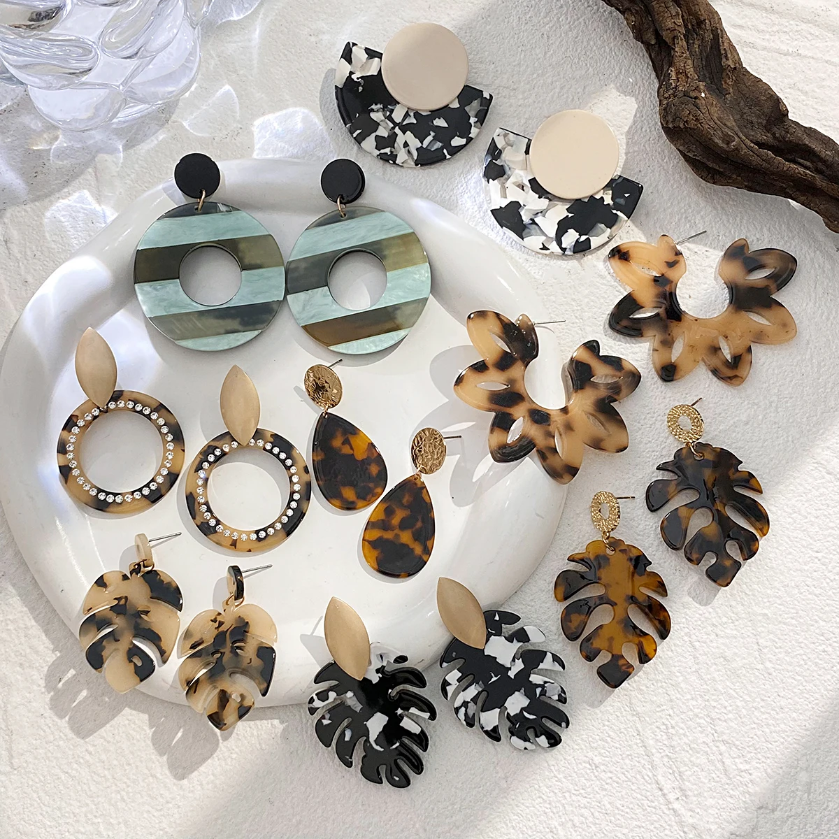 Lifefontier серьги ручной работы из полимерной глины для женщин Необычные геометрические красочные узоры Висячие Длинные Серьги очаровательные ювелирные изделия