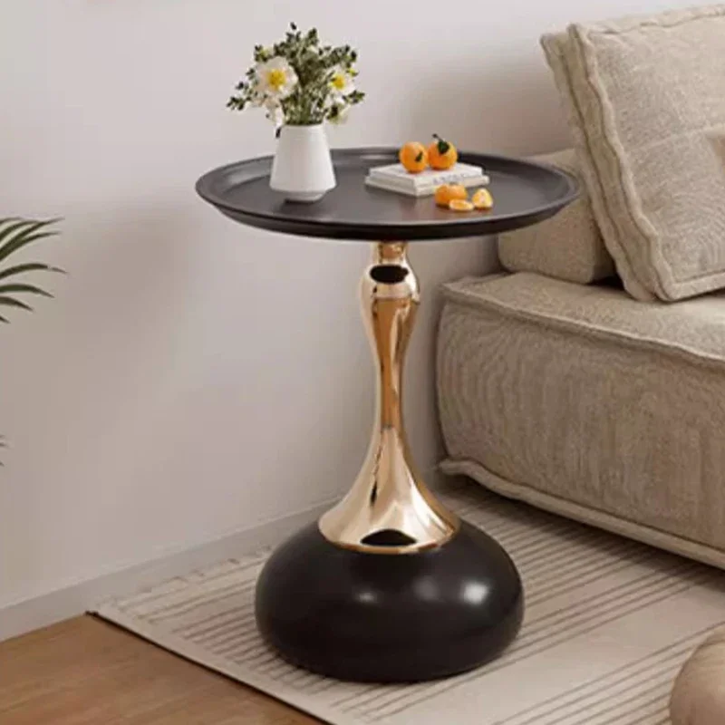 

Metal Modern Coffee Table Nordic Tray Small Simple Round Side Table Aesthetic Designer Mesa Auxiliar Living Room Accessories