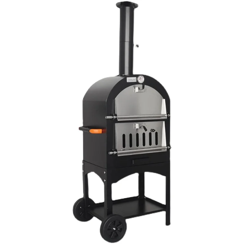 

XP-003 Outdoor Pizza Oven Portable Wood-burning Pizza Maker Stainless Steel Charcoal Barbecue Baking Oven Baking Machine